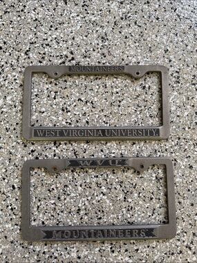 West Virginia University Mountaineers Metal License Plate Frames - Set of 2